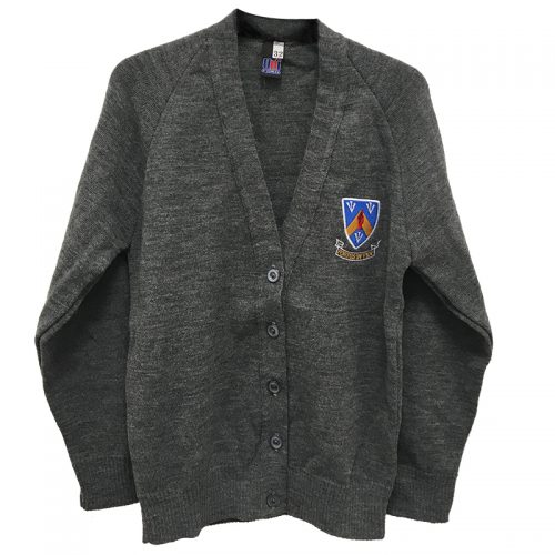 St Edmund Arrowsmith CCFL Girls Knitted Cardigan Grey | TopForm